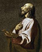 Francisco de Zurbaran Detail from Saint Luke as a Painter before Christ on the Cross. Widely believed to be a self-portrait china oil painting artist